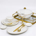 European Dish Set Bone China Tableware Complete Kitchenware