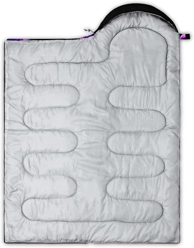 QOOMO Camping Sleeping Bags,3 Season Warm & Cool Weather,Lightweight,Waterproof Sleeping Bags for Adults & Kids,Traveling,and Outdoors,Camping Gear Equipment
