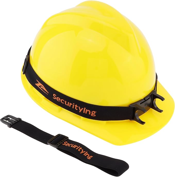 SecurityIng Elastic Headband Adjustable Headlight Strap with 400mm Head Fastening Strap for 22mm - 26mm Headlight Bracket, Nylon Headlamp Straps (1 Pack)
