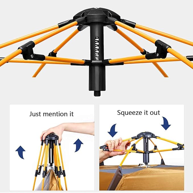 Instant Pop Up Tent Family Camping Tent 3/4/5/6/7/8 Person Portable Tent Automatic Tent Waterproof Windproof for Camping Hiking Mountaineering