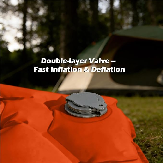 Single Self-Inflating Camping Sleeping Pad - Rapid Setup Ultralight Compact Air Mat for Hiking Travel Tent Outdoor(01Royal Blue)