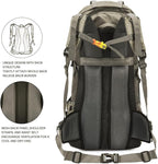 Bseash 60L Waterproof Hiking Camping Backpack with Rain Cover, Large Outdoor Sport Travel Daypack Rucksack for Climbing