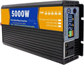 Pure Sine Wave Inverter 3000W 4000W 5000W Peak 12V 24V 48V 60V 72V DC to 110V 220V 230V 240V AC Power Solar Inverter Converter, for Off-Grid, RV, Truck, Boat, Camping, and Home(5000W,48Vto110V)