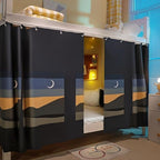 Dorm Bottom Bunk Bed Curtains Privacy Curtains 350g Dustproof Breathable Single Bed Blackout Curtains Panels Privacy Underbed Loft Bed Canopy Tent Curtain Shading Drapes for Dorm College Home 2 panels