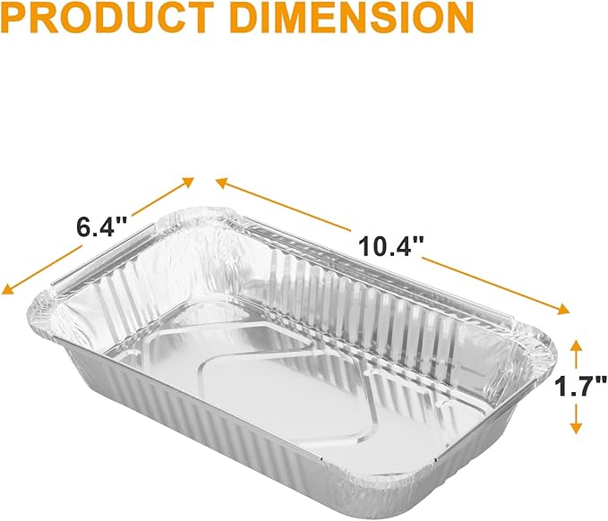 BBQ-PLUS Aluminum Drip Pans for Char-Broil 9328812P06 2425514W12 Accessories, Disposable Foil Drip Pan Liners Replacement Parts for Char-Broil Big Easy Oil-Less Turkey Fryer, 15 Packs