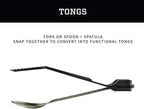 Gerber Gear ComplEAT Camping Utensils Set for Outdoor Cooking, Camping Cutlery with Fork, Spoon, Tongs, Spatula and Multi-Functional Tool, Flat Sage