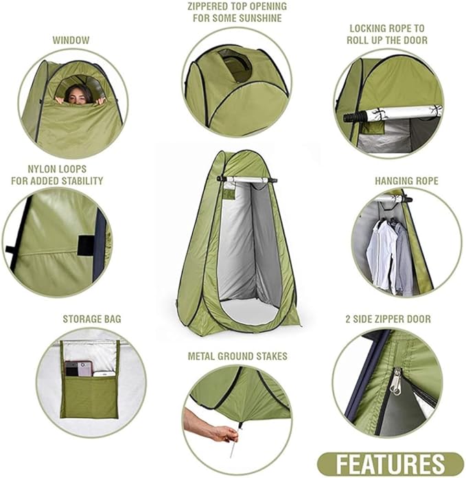 Camping Tent,Shower Tent, Portable Privacy Shower Tent Beach Fishing Shower Outdoor Changing Room Dressing Tent with Carrying Bag