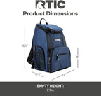 RTIC 15 Can Lightweight Backpack Cooler Soft Insulated Portable Bag for Lunch, Beach, Drink, Beverage, Travel, Camping, Picnic, Car, Hiking,