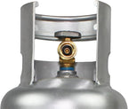 Flame King 10LB Aluminum Propane Tank with OPD Valve, Corrosion-Resistant and Rust-Free, Lightweight, Great for Marine Applications, Grills and BBQs, Camping, Fishing, & Outdoor Activities