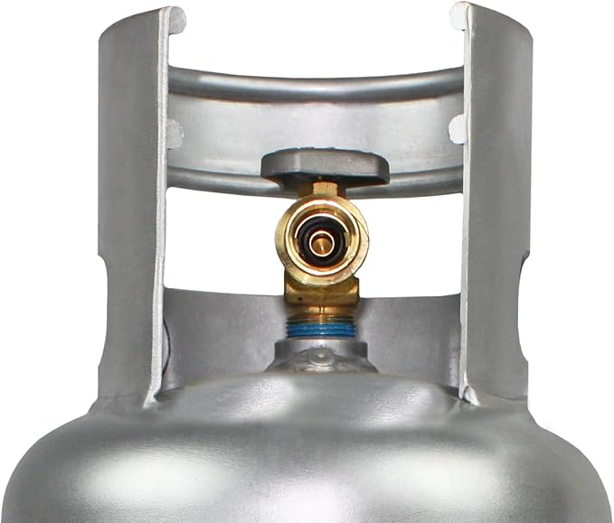 Flame King 10LB Aluminum Propane Tank with OPD Valve, Corrosion-Resistant and Rust-Free, Lightweight, Great for Marine Applications, Grills and BBQs, Camping, Fishing, & Outdoor Activities