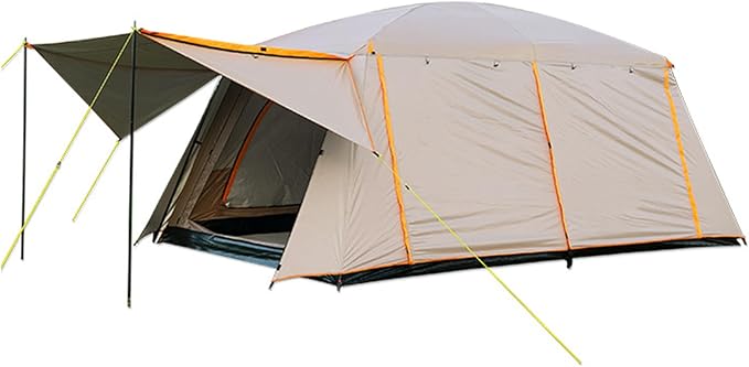 Camping Tent Family Cabin Tents, Large Capacity 2 Room Cabin Tent for Family Outdoor Use, Backpacking, Hiking, Picnics (L)