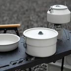Outdoor Camping Pots Frying Pan with Folding Handle Aluminum Cooking Tableware for Hiking Picnics Fishing Mountaineering Outdoor Cooking Tableware for Hiking