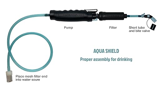 Personal Portable Water Filter System Outdoor Emergency Survival Gear Water Solutions Tactical Gear for Hiking Camping Travel Hunting Fishing Backpacking Also Connects to Hydration Bladders
