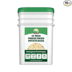 Valley Food Storage Freeze Dried Diced Potatoes | 10-Bag Bucket, 64 oz | Premium Emergency Food Supply | Non-GMO Survival Food, 25 Year Shelf Life | Prepper Supplies, Camping Food & Off-Grid Living | Packaged in USA