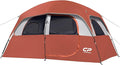 CAMPROS CP Upgraded 6/8 Person Camping Tents, Waterproof Windproof Family Tent with Larger Mesh Windows & Door, Double Layer, Easy Set Up, All-Season Dome Tent with Top Rainfly & Carry Bag