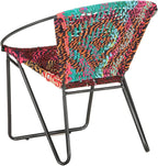 Circle Chair,Camping Chair,Beach Chair,Garden Chair,Bedroom Chair,Industrial Chair,Home Decor,for Living Room, Club, Bedroom, Indoor,Outdoor, Balcony, Garden,Multicolors Chindi Fabric