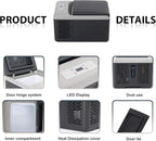 Alpicool C9PT Portable Car Freezer Cooler, 12 Volt Car Refrigerator, 10 Quart Fast Cooling, with 12/24V DC and 100-240V AC for Outdoor, Camping, RV, Truck (Black&Grey)