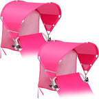 Universal Chair Umbrella Canopy, UPF 50+ Chair Sun Shade Attachment with Adjustable Clamp Fits Most Brands’ Beach, Camping, Lawn, Wheelchair, Tanning, Zero Gravity, Lounge, Fishing Chairs, 2 Pack
