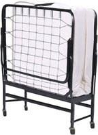 Greaton, 14” Folding Bed with 3-Inch Luxurious Memory Foam Mattress, Strong and Sturdy Metal Frame, Portable Guest Bed for Easy Storage, 31-Inch, White