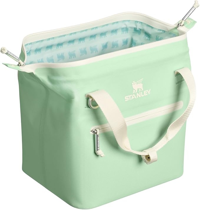 Stanley All Day Julienne Mini Soft Cooler Bag and Lunch Box 7.4 Quarts | 10 Can Cooler with Handles and Strap | Stays Cold for Hours | Insulated Travel Bag with Zipper | BPA-Free | Pistachio