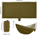 Coffee Packable Camping Hammocks Double Hammocks with Travel Bag 114" x 54"