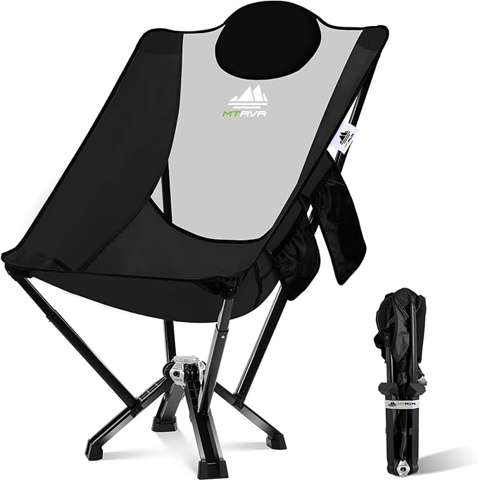Utility-Grade High-Back Folding Chair — Stable One-Piece Structure, Extended Back Support for Longer Sitting, Reinforced Aluminum Frame, Portable Chair for Camping, RV & Outdoor Use