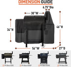 Arcedo Grill Cover Compatible with Pit Boss 820 Deluxe, Pro Series 850, Heavy Duty Waterproof Wood Pellet Smoker Covers for Pitboss 820D, PB820FB, 820XL, 820D3, 820SC, 820PS1, All Weather Protection