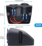 12/24V Multi-Functional 2-Hole Tent Panel Car Conversion Socket Cigarette Lighter Power Adapter+Digital Voltmeter Waterproof Socket Combination for Car Boat RV
