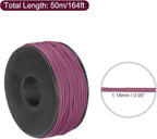 MECCANIXITY 1.18mm x 164 Feet Paracord Micro Cord Rope 100 LB Polyester Braided Cord Spool for Camping Outdoor Jewelry Bracelet, Plum Red