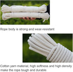 Natural Cotton Rope Clothesline Rope Heavy Duty General Purpose Rope Utility Cord Ideal for Sports Outdoors Tents Hammocks Halters Durable decoration cotton (Color : 8mm, Size : 100m)
