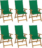 Folding Patio Chairs 6 pcs with Cushions Solid Acacia Wood Balcony Chairs Camping Chair Accent Chair Outdoor Chairs for Bedroom Dining Outdoor Patio
