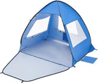 VEVOR Beach Tent Sun Shelter for 2 Person, UPF 50+ Protection, Portable Sun Shade Beach with Carrying Bag & Sand Pockets, Lightweight and Easy Setup Beach Umbrella for Camping Fishing Outdoor Picnic