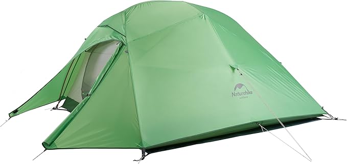 Naturehike Cloud Up 3 Person Backpacking Tent with Footprint - 3 Season Free Standing Lightweight 3 Person Camping Tent | with Footprint, Free Standing, Dome, Camping, Hiking, Waterproof