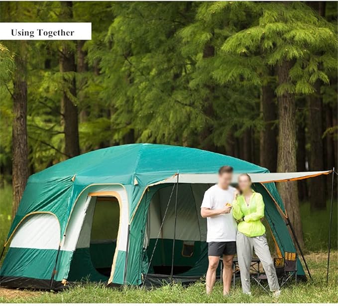 GeRRiT Large Camping Tent Travel Double-Layer Tent Waterproof Family Camping Tent Outdoor Camping Tent