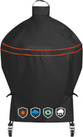 Heavy-Duty 600D Grill Cover fit for Kamado Joe 24-inch Big Joe Series I II III and Other Round 24-inch Charcoal Grill with Similar Sizes, 38" Dia x 55" H