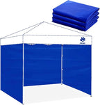 Instant Canopy Tent Sidewalls for 10x10 Pop Up Canopy Waterproof,99% UV Protection，3 Piece Sidewalls, Blue(3PCS Sidewall Only, Canopy Tent NOT Included)