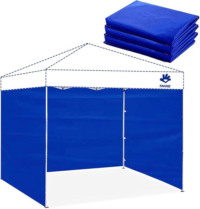 Instant Canopy Tent Sidewalls for 10x10 Pop Up Canopy Waterproof,99% UV Protection，3 Piece Sidewalls, Blue(3PCS Sidewall Only, Canopy Tent NOT Included)
