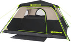 4/6/8 Person Instant Tent, Waterproof Pop Up Tents for Camping with Rainfly, 60 Seconds Easy Setup, Automatic Cabin Tent for Family Camping with Expandable Carry Bag & Upgraded Ventilation