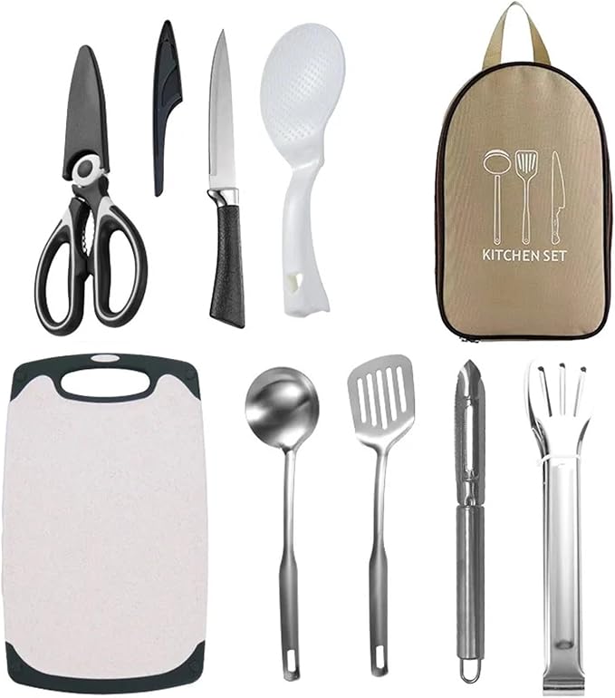 Outdoor Tableware Portable Set Picnic Knife Kitchen Storage Utensils Picnic Supplies Full Set of Camping Equipment