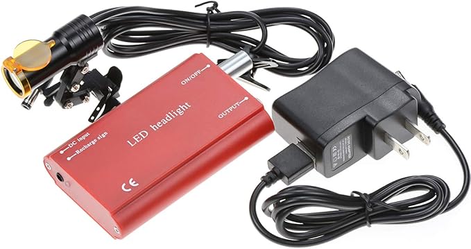 5W Waist Hanging Head Light with Plastic Clip Filter for Magnifier (Red)