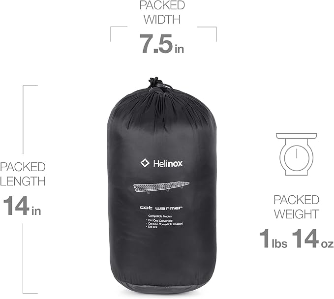 Helinox Fleece Cot Warmer Insulation Layer for Helinox Camping Cots, Long