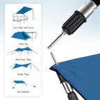 REDCAMP Aluminum Adjustable Camping Tarp Poles, Set of 2, 36in to 90in Telescoping Lightweight Waterproof Tent Poles, Multi-Purpose Extension Paint Roller/Gutter Cleaning/Duster Pole, Black
