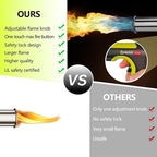 Powerful Propane Torch Gun,Kitchen Cooking Torch With One-Touch Max Fire, Charcoal Lighter with a Safety Lock, Adjustable Blow Torch for Sous Vide, BBQ, Campfire, Fireplace(Tank Not Included)