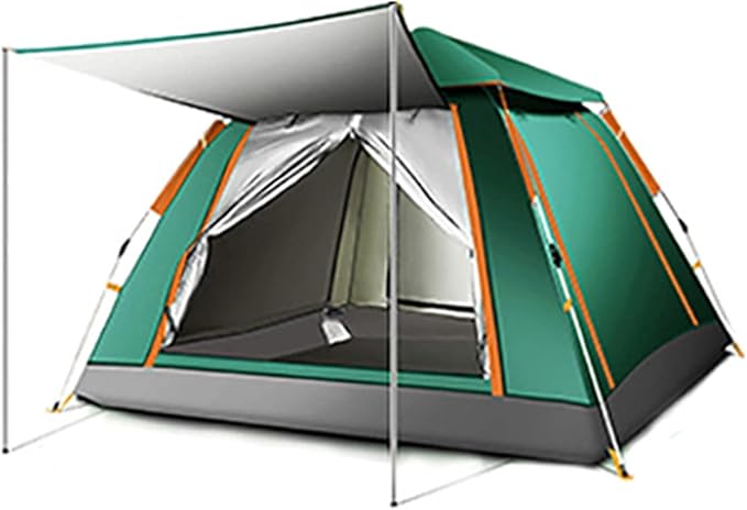 Outdoor Foldable Automatic Tent, 3-4 People Beach Rainproof and Quick-Opening Tent, Thick Rainproof Tent, Foldable Outdoor Camping Tent, Portable Family Tent