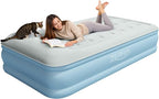 Twin Air Mattress with Built in Pump Raised, Blow Up Mattress 18 Raised Comfort, Upgraded Portable Air Bed with Pillow, Inflatable Mattress for Travel, Home and Guest, 550 lbs Max