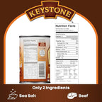 Keystone Meats All Natural Heat and Serve Ground Beef 14 oz – Fully Cooked Canned Meat – Ready to Eat – 5-Year Shelf Life – Pantry Staple for Everyday Meals, Emergency Survival Canned Food – Made in USA – Pack of 24