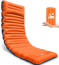 4 Inch Thick Camping Sleeping Pad with Internal Straps - R Value 4.0 for 4 Seasons, Lightweight Sleeping Mat for Hiking, Backpacking, Travel