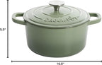 Crock-Pot Artisan Round Enameled Cast Iron Dutch Oven, 7-Quart, Scarlet Red