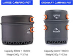 widesea Camping Cookware Outdoor Pot Pan Cooking Equipment Heat Exchange Design for Hiking Backpacking Travel