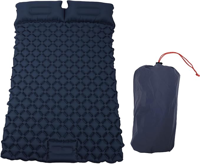 Sleeping Pad, Inflatable Camping Mat with Built in Inflation Device, 40D Ripstop Nylon TPU Coating, 5cm Thickness, for Camping Hiking Backpacking (Blue)